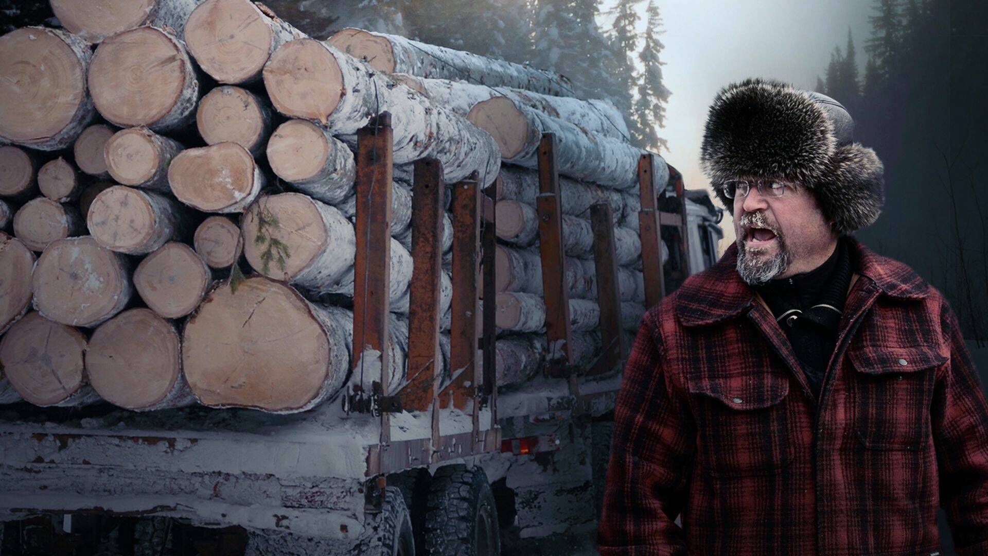 Leñadores en Siberia,...: Río de lodo